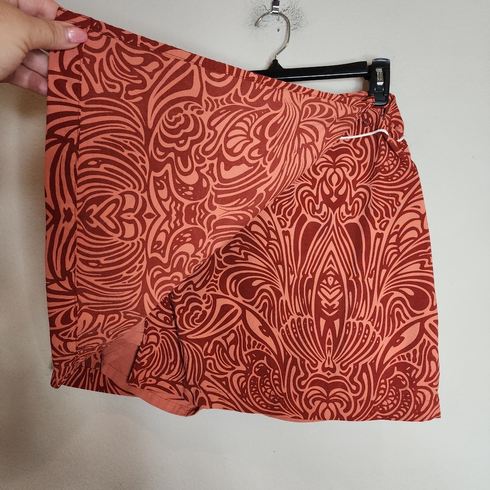 Patagonia Button Out Boardie Shorts Wrap‎ Skirt Size 6 Coral Red - Picture 16 of 16